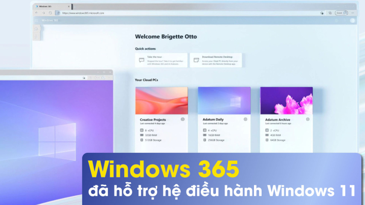 Microsoft giới thiệu các bản cập nhật mới cho Windows 365, có hỗ trợ Windows 11